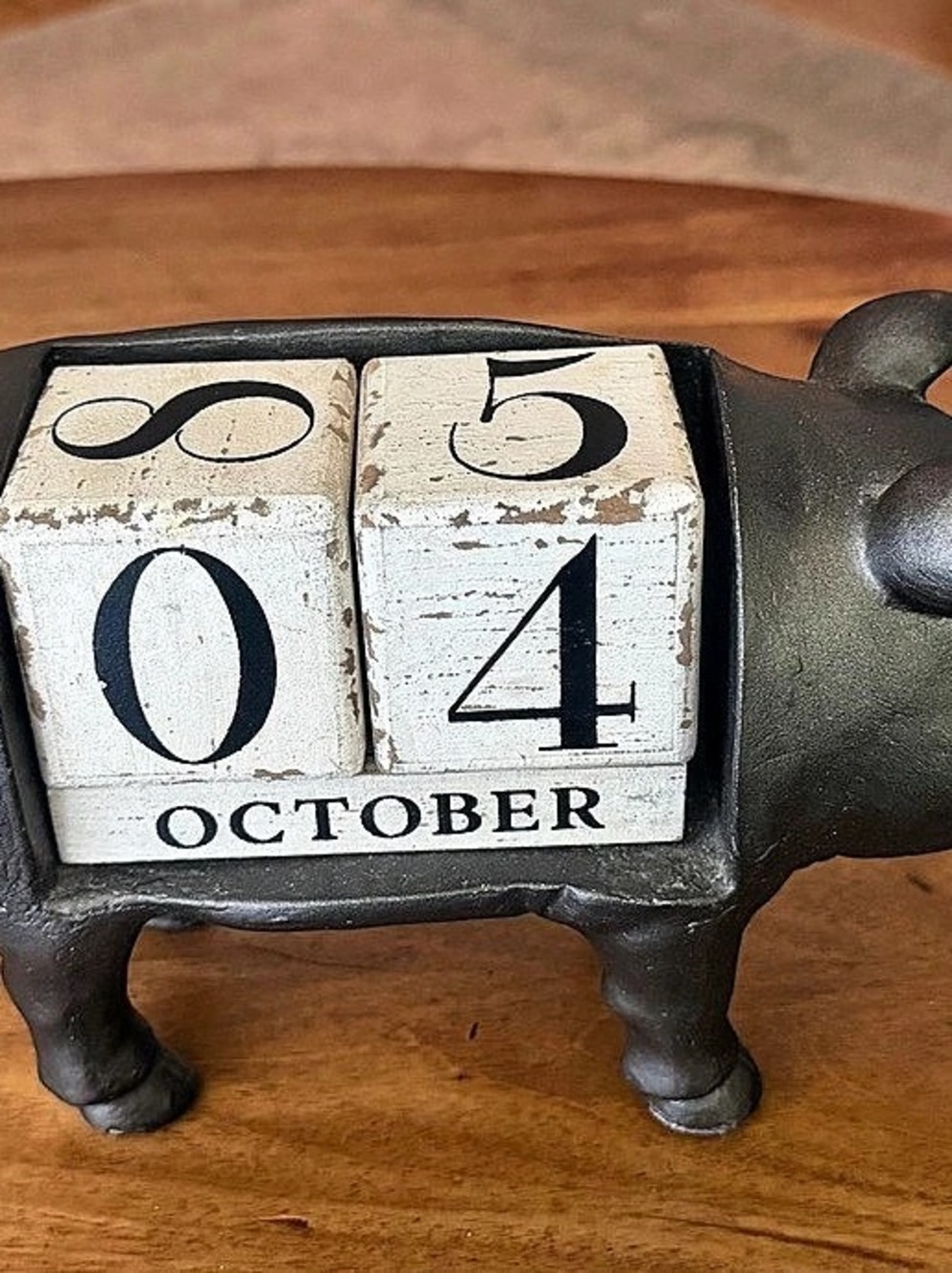 Pig perpetual calendar Black & White Home Decor